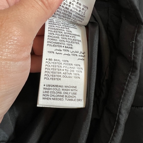 Amazon Essentials Puffer Jacket Drawstring Waist Detachable Hood Black Sz Medium - Picture 9 of 14